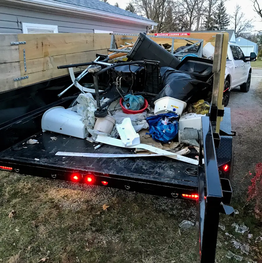 Roll-off dumpster delivered to a residential driveway in Mount Pleasant
