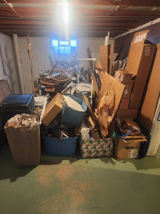 Roll-off dumpster container at job site for 4 Yard Dumpster Rental in Mount Pleasant